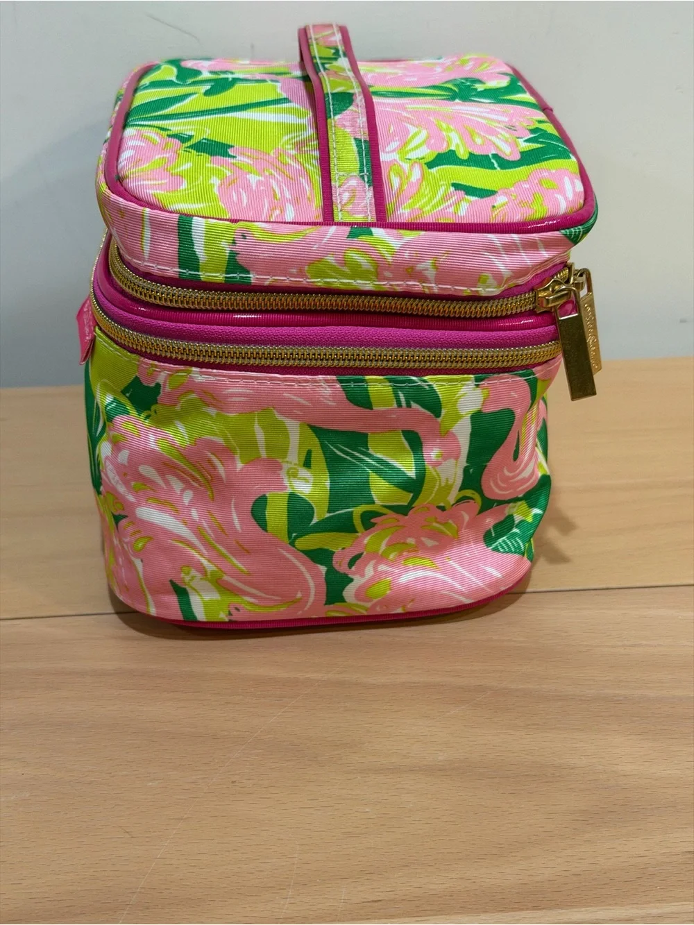 Lilly Pulitzer X Target Train Case/Makeup Case Fan Dance Flamingo Print
